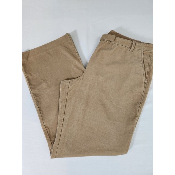 Loft Women's Camel Corduroy Pants Size 12 Wide Leg Marisa Ann Taylor - Picture 1 of 12
